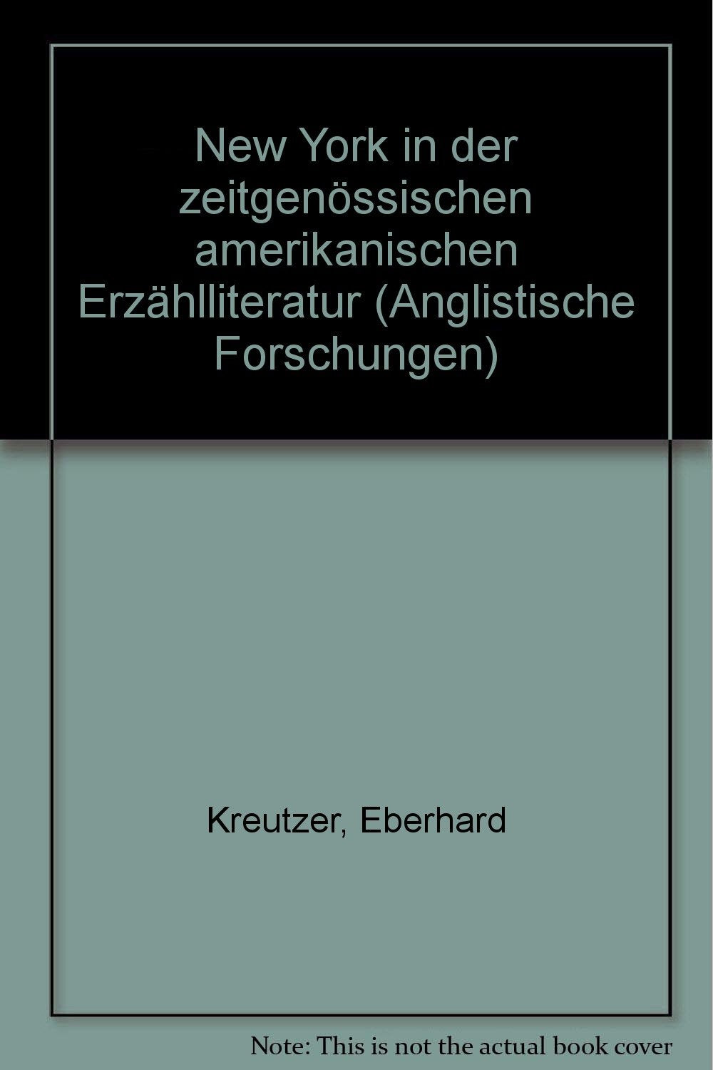 New York in der zeitgenössischen amerikanischen Erzählliteratur Books