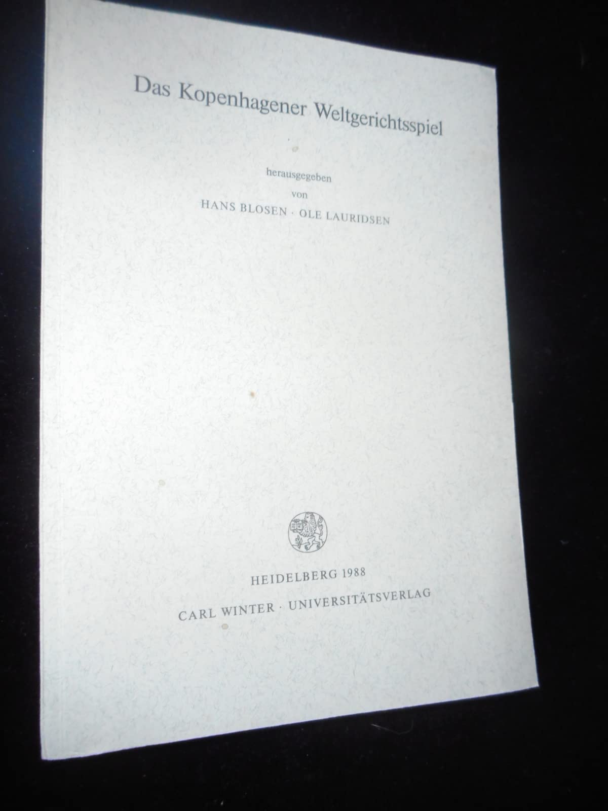 Das Kopenhagener Weltgerichtsspiel Books