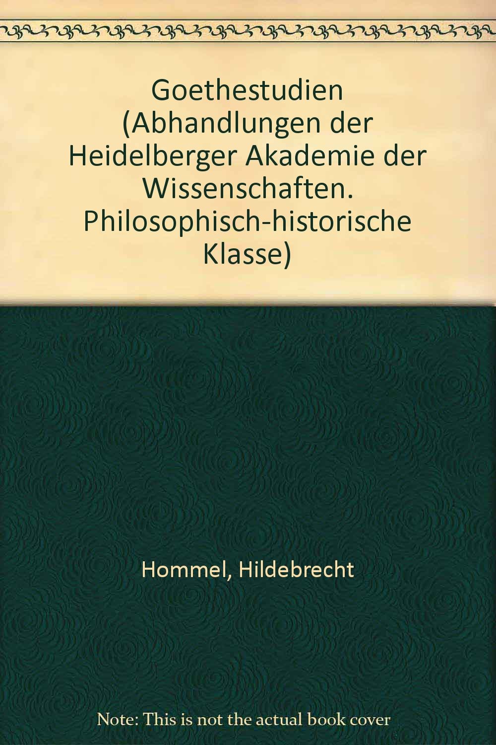 Goethestudien. (1989/1) Books