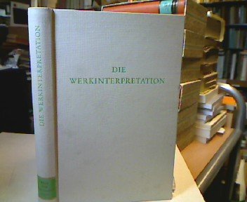 Die Werkinterpretation Books