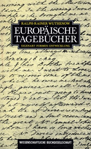Europäische Tagebücher. Eigenart - Formen - Entwicklung Books