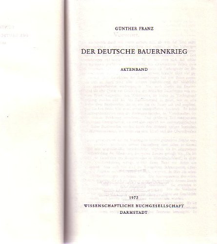 Der deutsche Bauernkrieg: Aktenband Politics & History