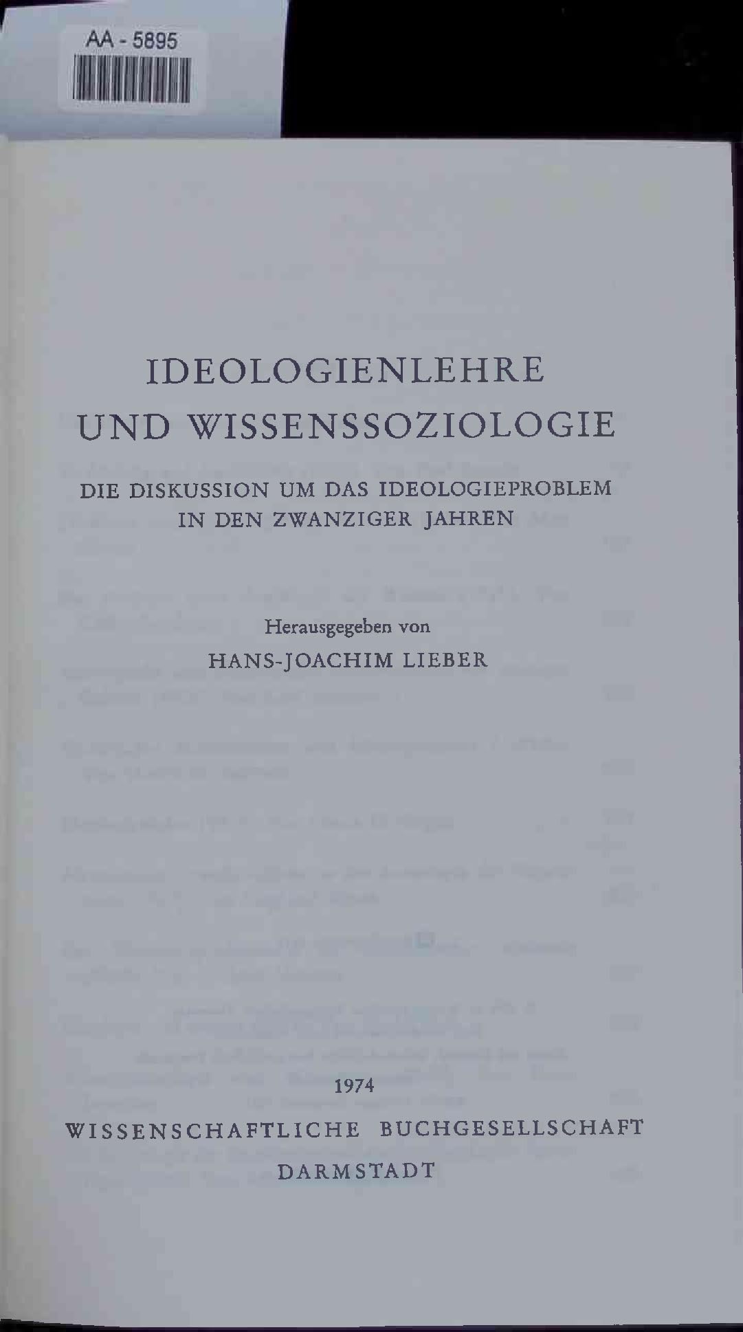 Ideologienlehre und Wissenssoziologie Books
