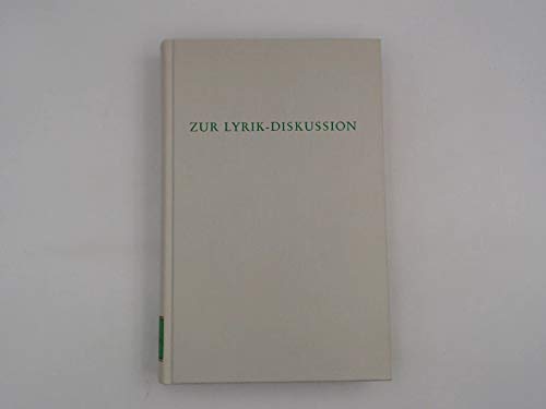 Zur Lyrik-Diskussion (Wege der Forschung) Business & Technology