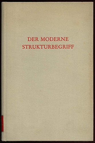 Der moderne Strukturbegriff. Materialien zu seiner Entwicklung. Books