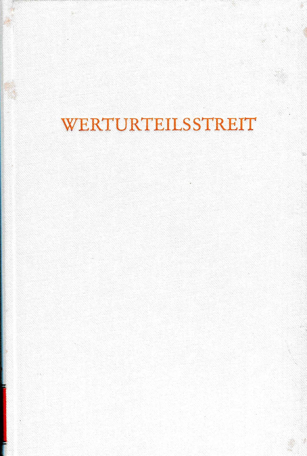 Werturteilsstreit (Wege der Forschung) Philosophy