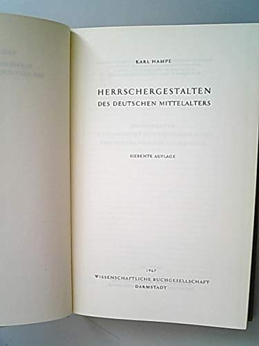 Herrschergestalten des deutschen Mittelalters Books