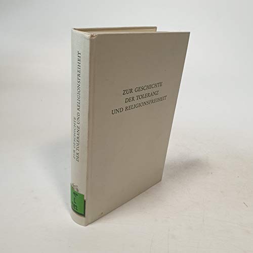 Zur Geschichte der Toleranz und Religionsfreiheit (Wege der Forschung) Books