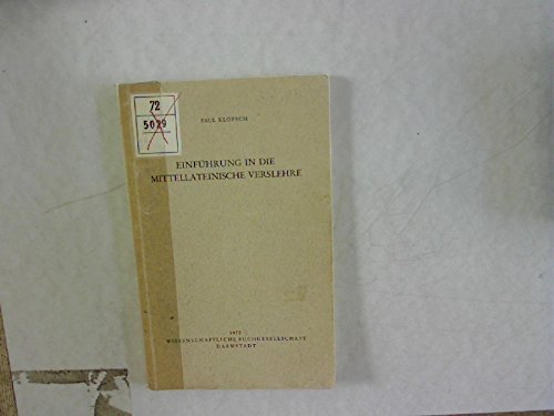 Einführung in die mittellateinische Verslehre (Das lateinische Mittelalter) Film, Art & Culture