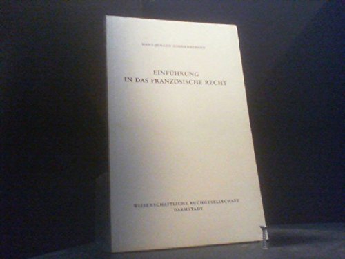 Einführung in das französische Recht Law
