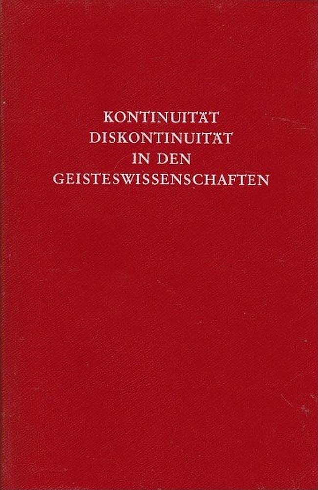 Kontinuität Diskontinuität in den Geisteswissenschaften Philosophy