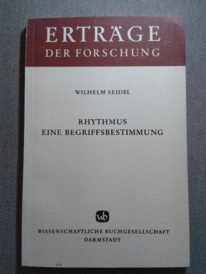 Rhythmus.: Eine Begriffsbestimmung. (Erträge der Forschung) Film, Art & Culture