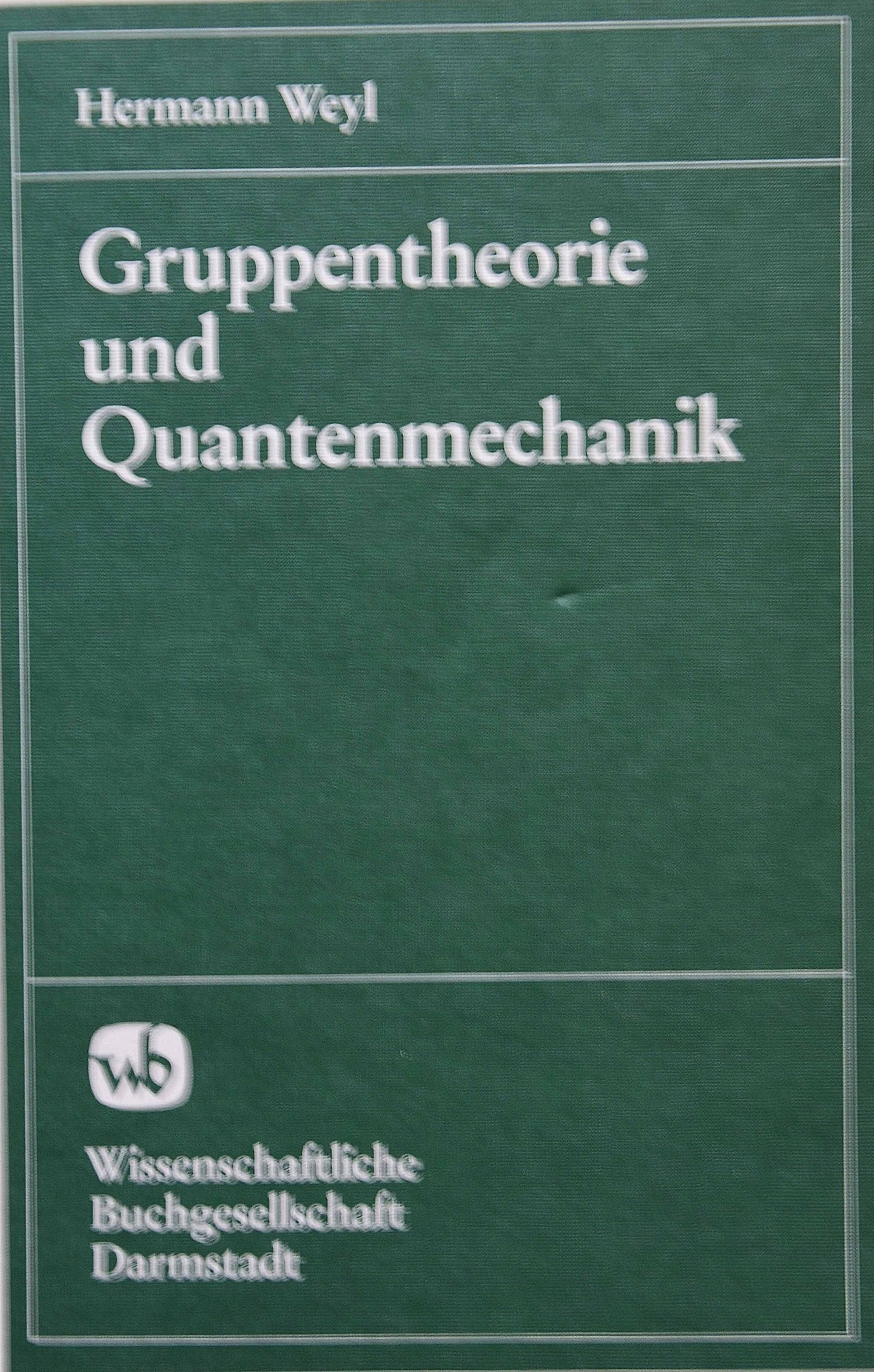 Product Image: Gruppentheorie und Quantenmechanik