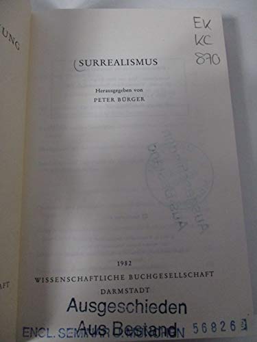 Wege der Forschung Bd. 473: Surrealismus Foreign Languages ​​& Dictionaries