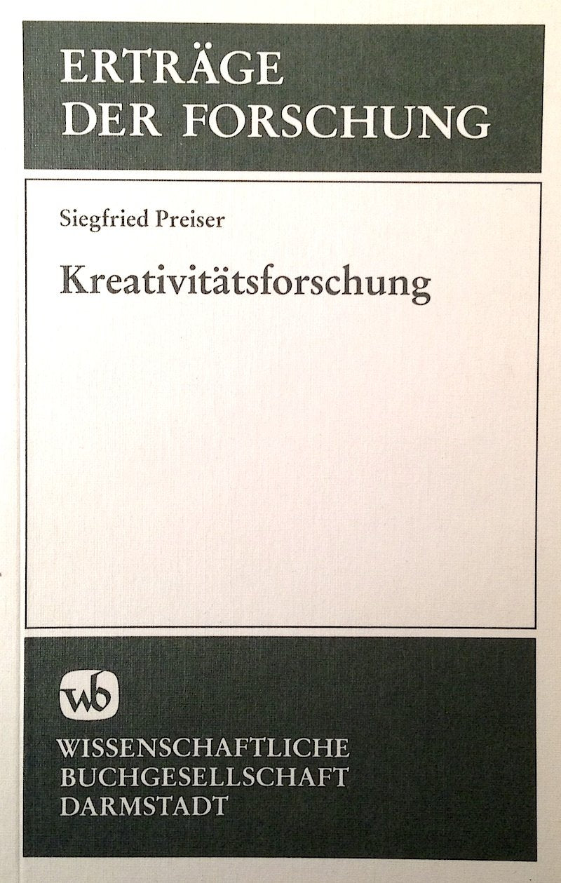 Kreativitätsforschung (Erträge der Forschung) Psychology