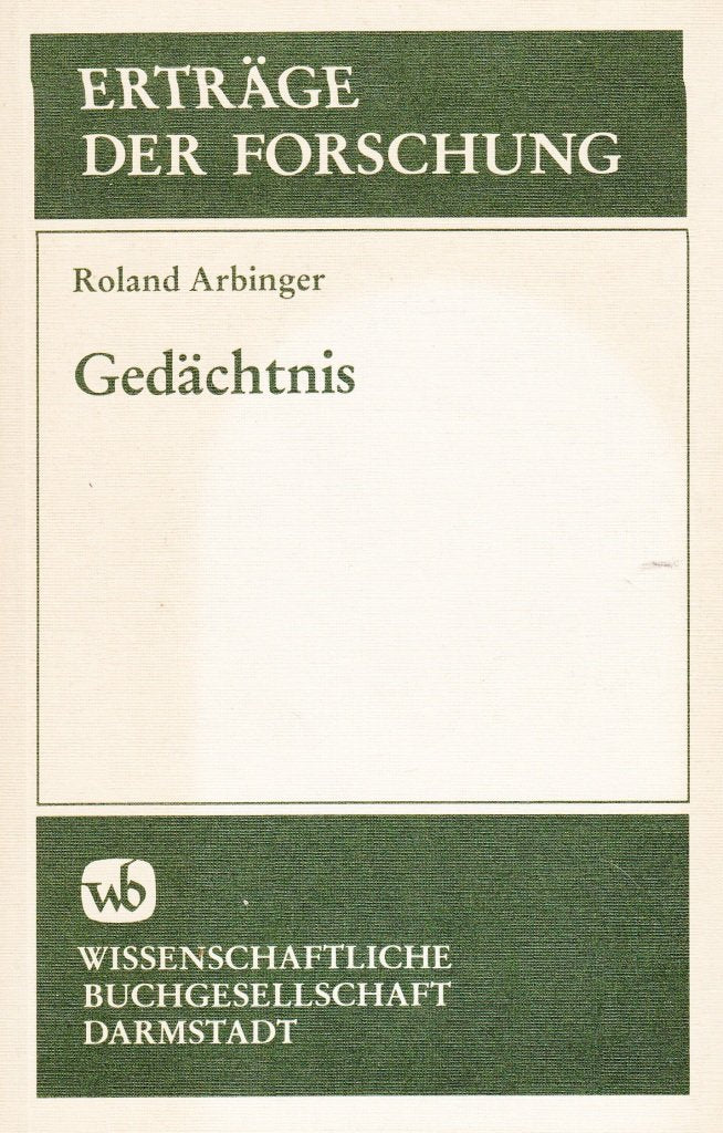Gedächtnis (Erträge der Forschung) Natural Sciences