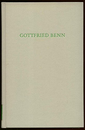 Wege der Forschung, Band 316: Gottfried Benn Books