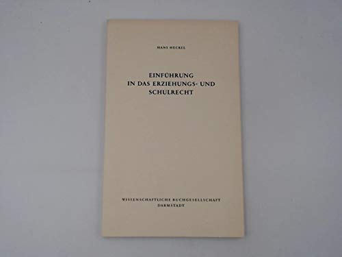 Einführung in das Erziehungs- und Schulrecht (Die Erziehungswissenschaft) Books