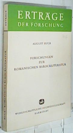 Forschungen Zur Romanischen Barockliteratur Books