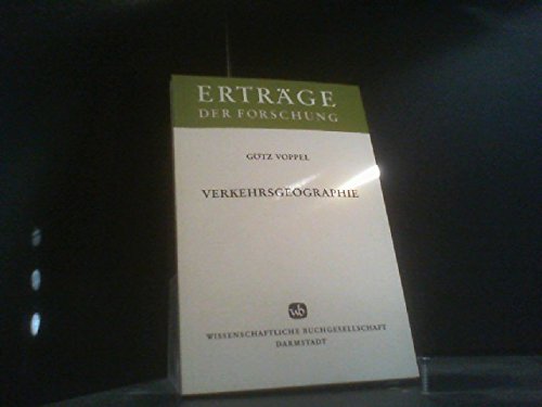 Verkehrsgeographie (Erträge der Forschung) Travel