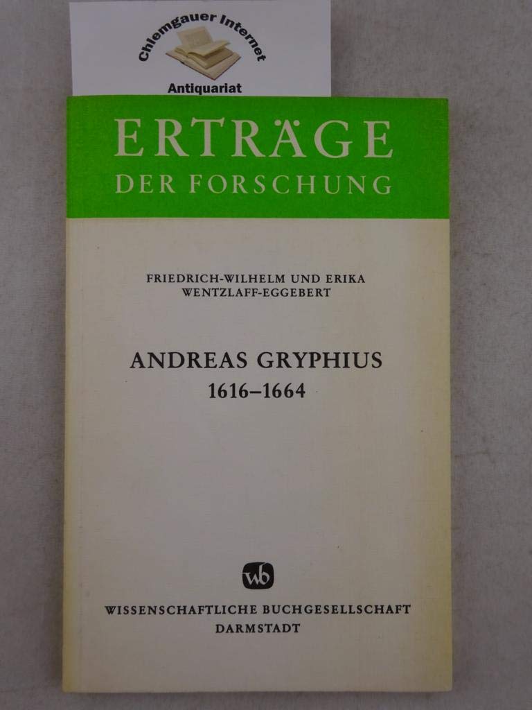 Andreas Gryphius: 1616-1667 (Erträge der Forschung) Books