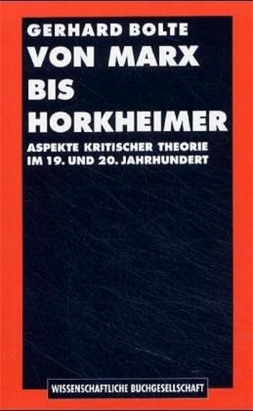 Von Marx bis Horkheimer: Aspekte kritischer Theorie im 19. und 20. Jahrhundert Philosophy
