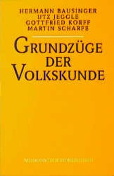 Grundzüge der Volkskunde: Vorw. v. Kaspar Maase. Law