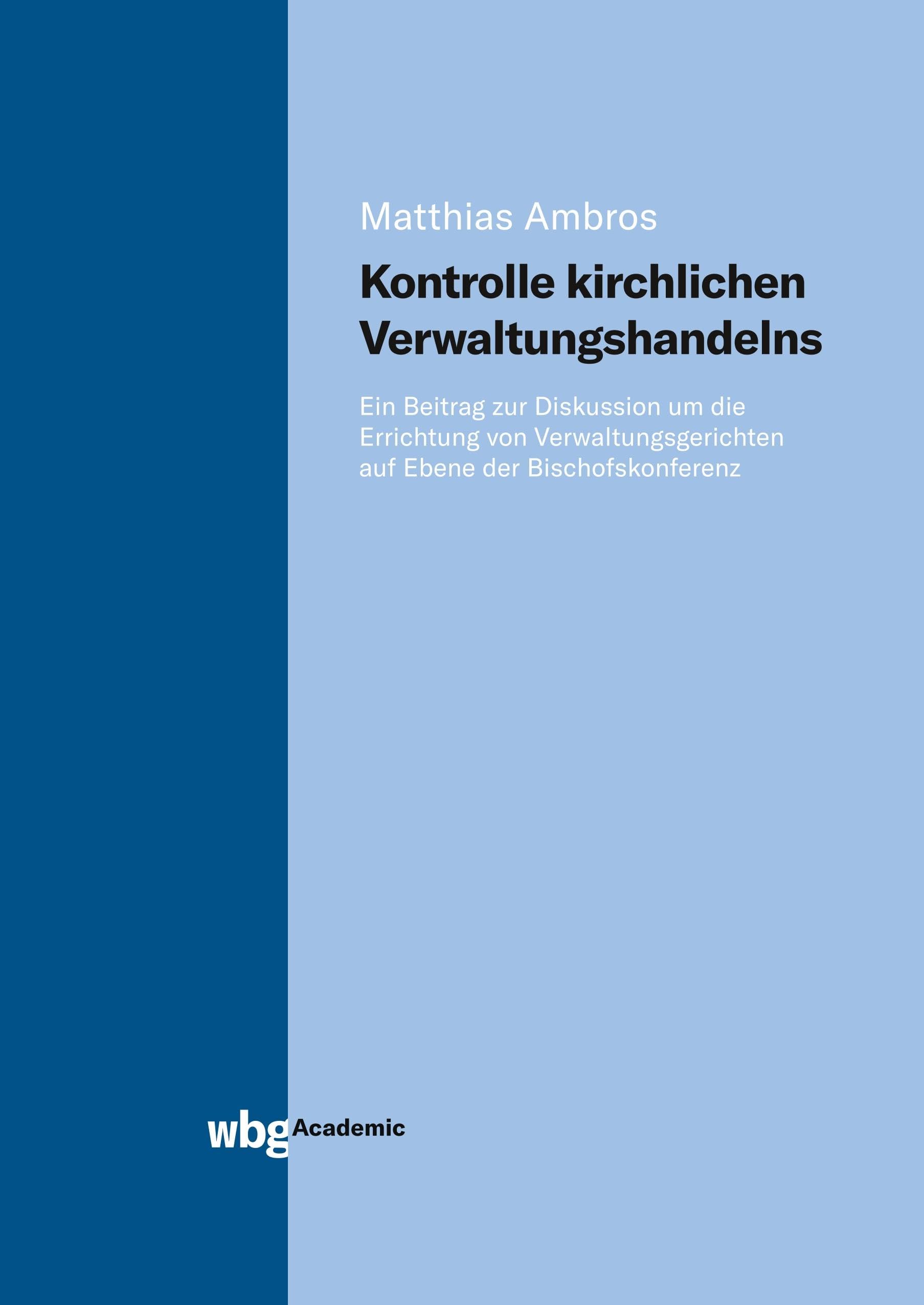 Kontrolle kirchlichen Verwaltungshandelns Law