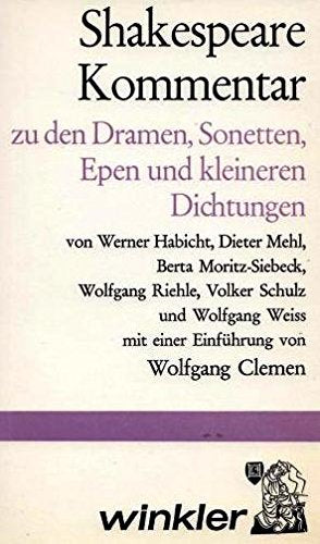 Shakespeare- Kommentar zu den Dramen, Sonetten, Epen und kleineren Dichtungen Books