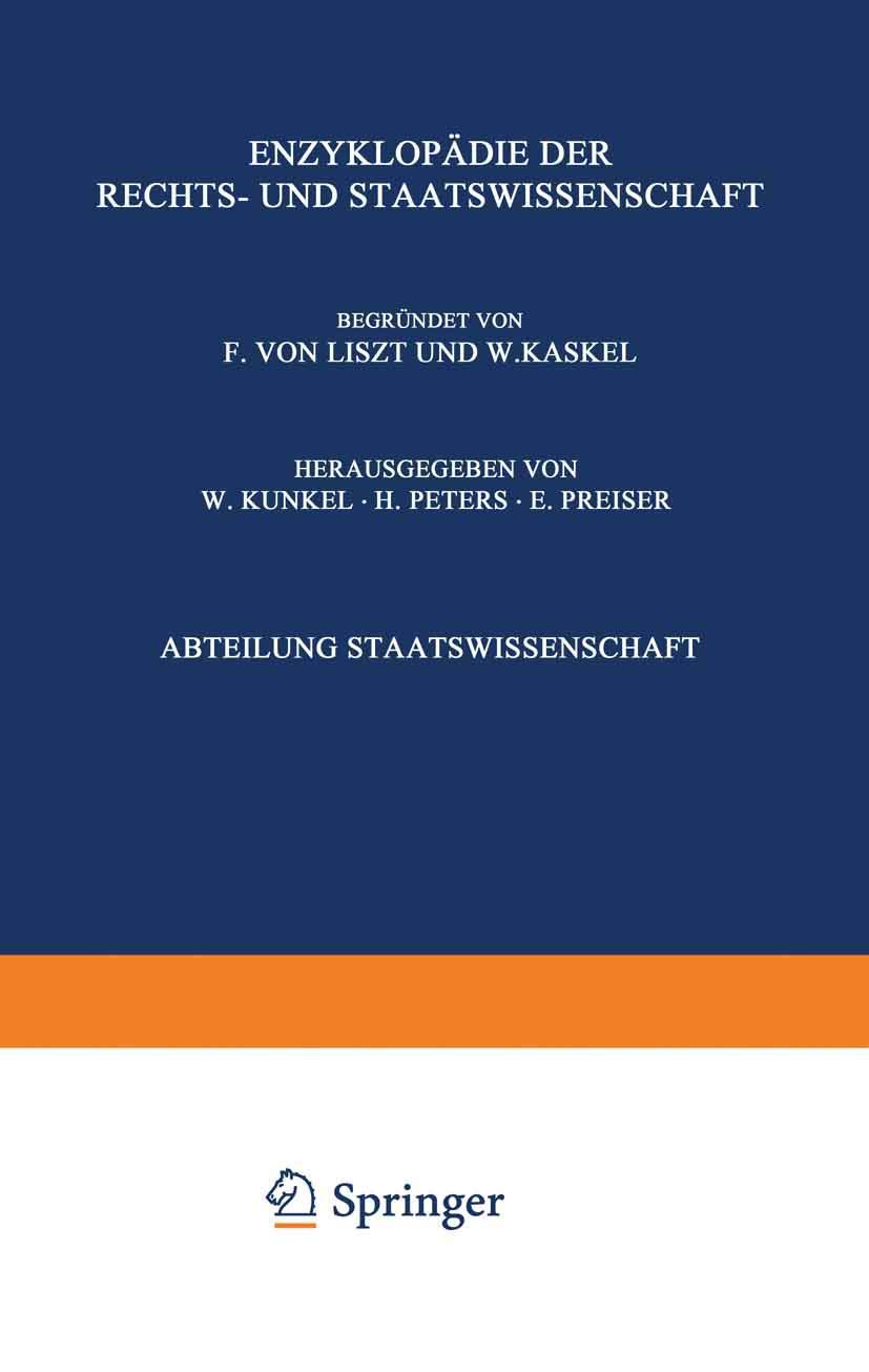 Technik und Wirtschaft der Gegenwart (Abteilung Staatswissenschaft) Law