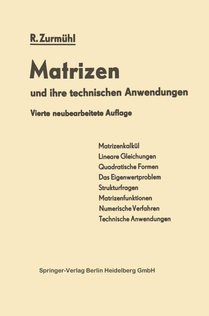 Matrizen Und Ihre Technischen Anwendungen Business & Technology