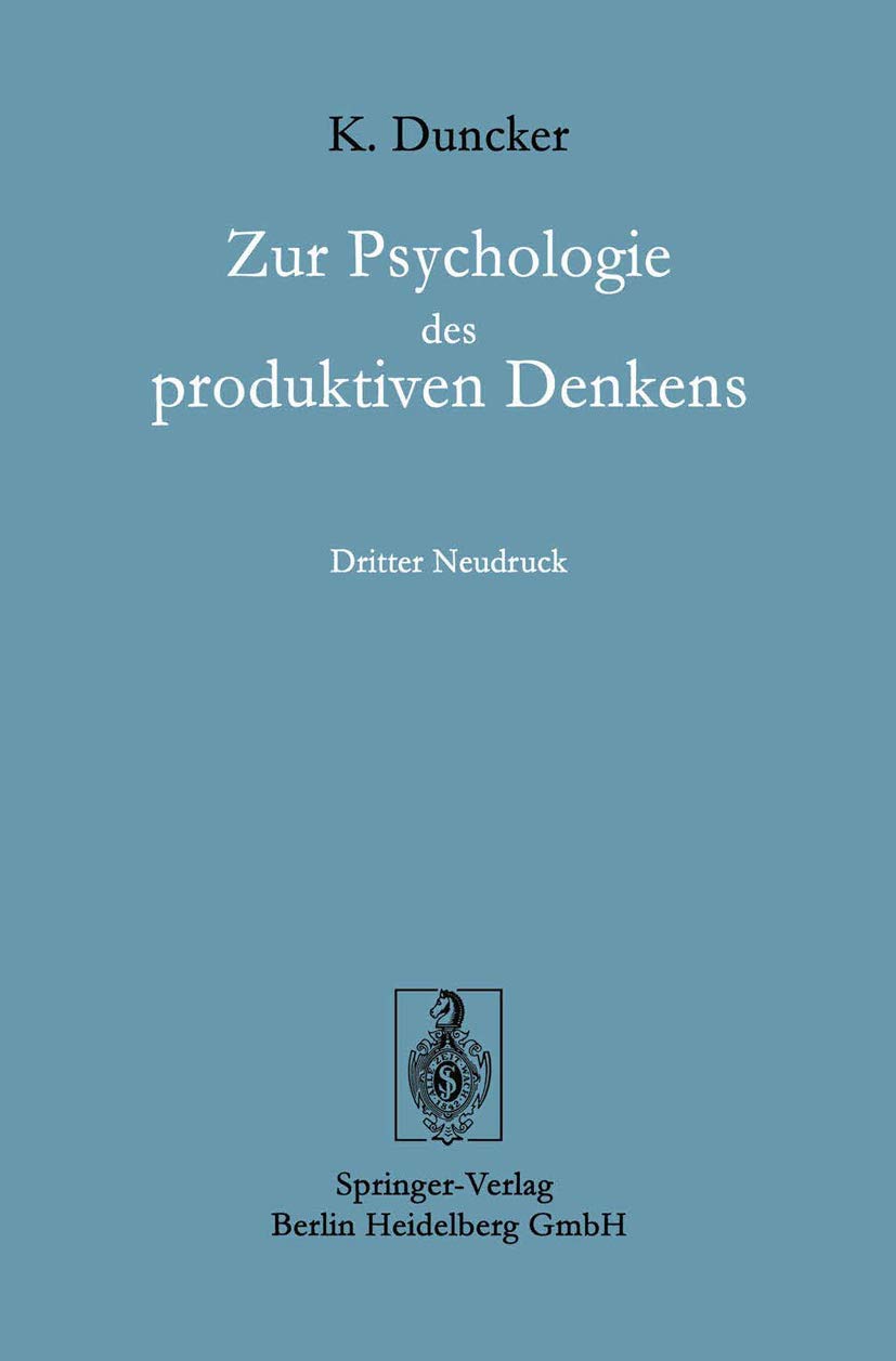 Zur Psychologie des produktiven Denkens Psychology