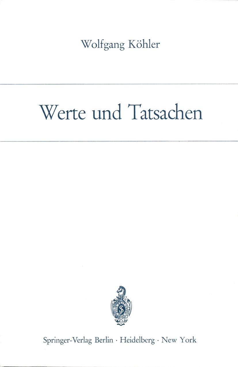 Werte und Tatsachen Psychology