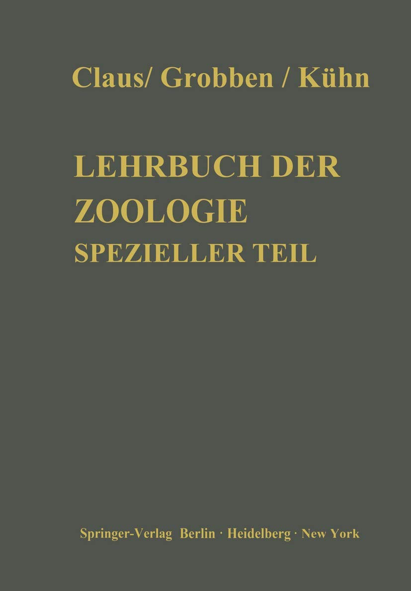 Lehrbuch der Zoologie: Spezieller Teil Medicine