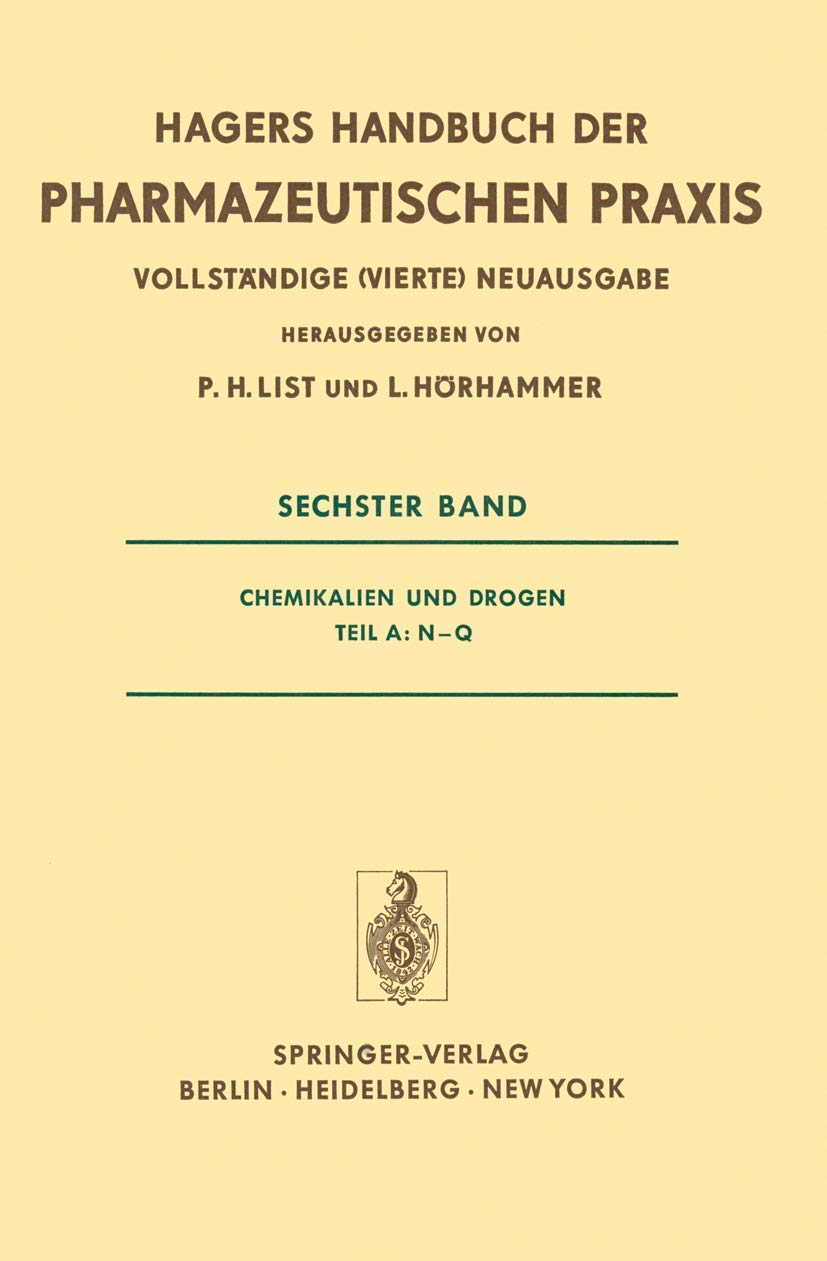 Chemikalien und Drogen Teil A: N-Q (Chemikalien und Drogen (N-Z)) Medicine