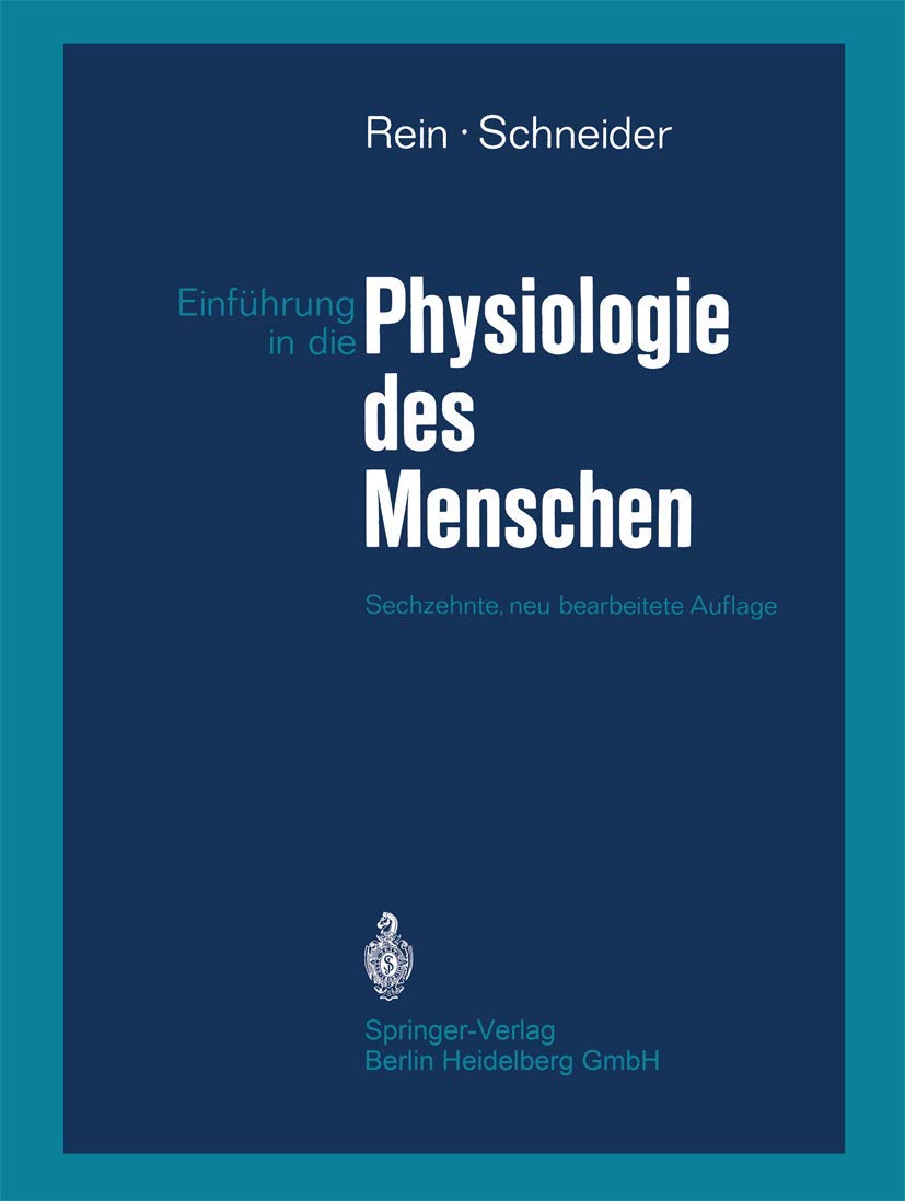 Einführung in die Physiologie des Menschen Medicine