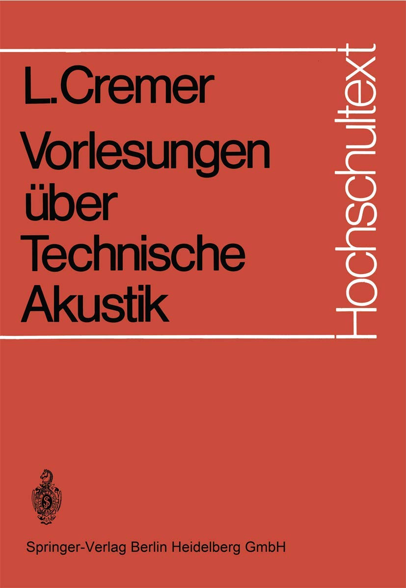 Vorlesungen über Technische Akustik (Hochschultext) Books