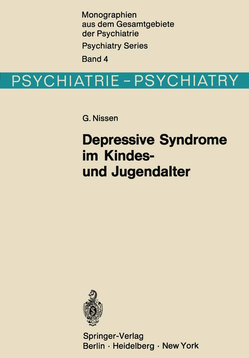 Depressive Syndrome Im Kindes Und Juge book
