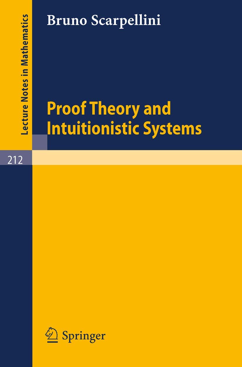Proof Theory and Intuitionistic Systems (Lecture Notes in Mathematics, 212, Band 212) Mathematics