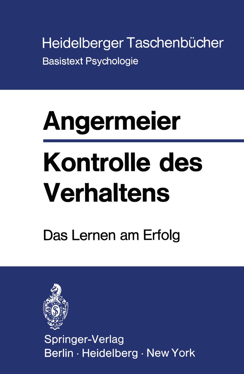 Kontrolle Des Verhaltens: Das Lernen Am Erfolg Medicine