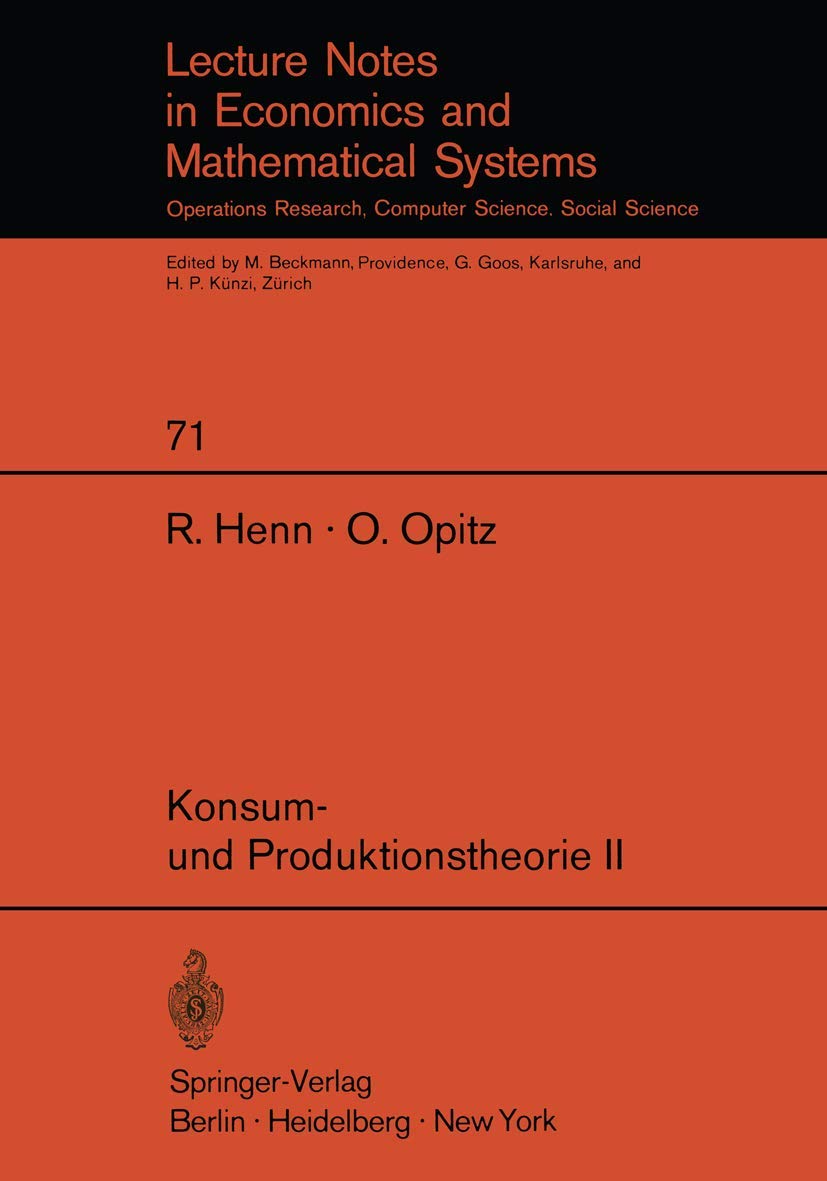 Konsum- und Produktionstheorie II Law