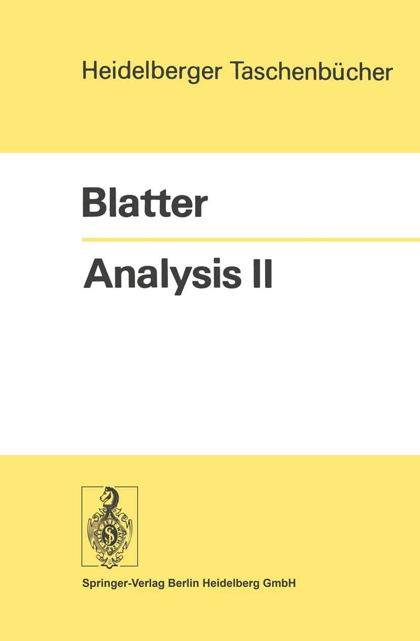 Analysis 2 (Heidelberger Taschenbücher) Books