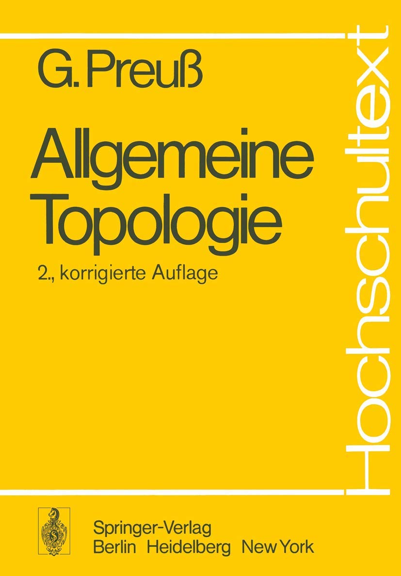 Allgemeine Topologie (Hochschultext) Mathematics