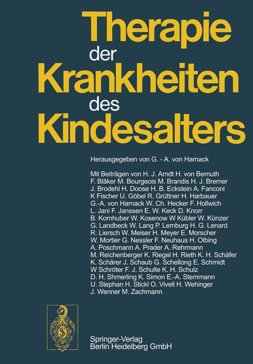 Therapie der Krankheiten des Kindesalters Medicine