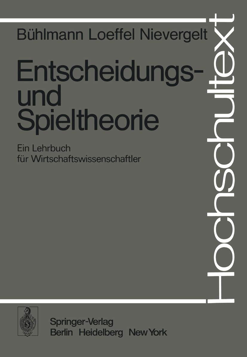 Entscheidungs- und Spieltheorie book
