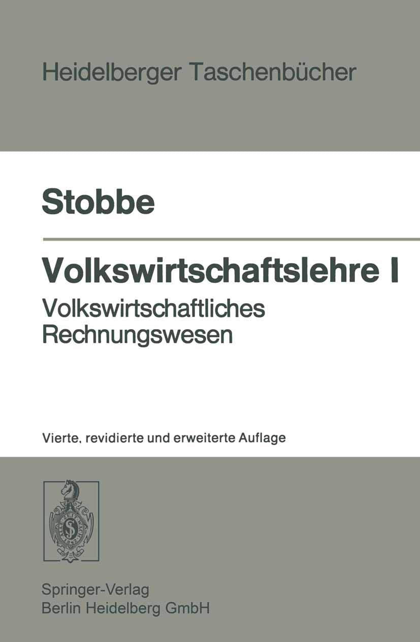 Volkswirtschaftslehre I: Volkswirtschaftliches Rechnungswesen (Heidelberger Taschenbücher, 14) Law