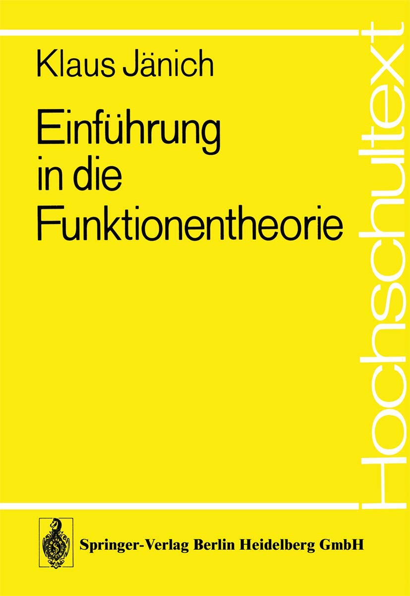 Einführung in die Funktionentheorie (Hochschultext) Books