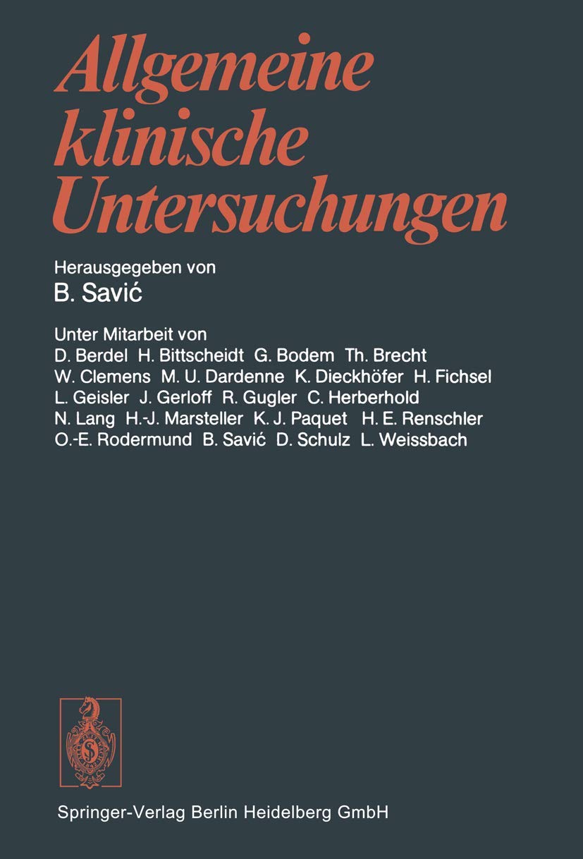 Allgemeine klinische Untersuchungen Medicine