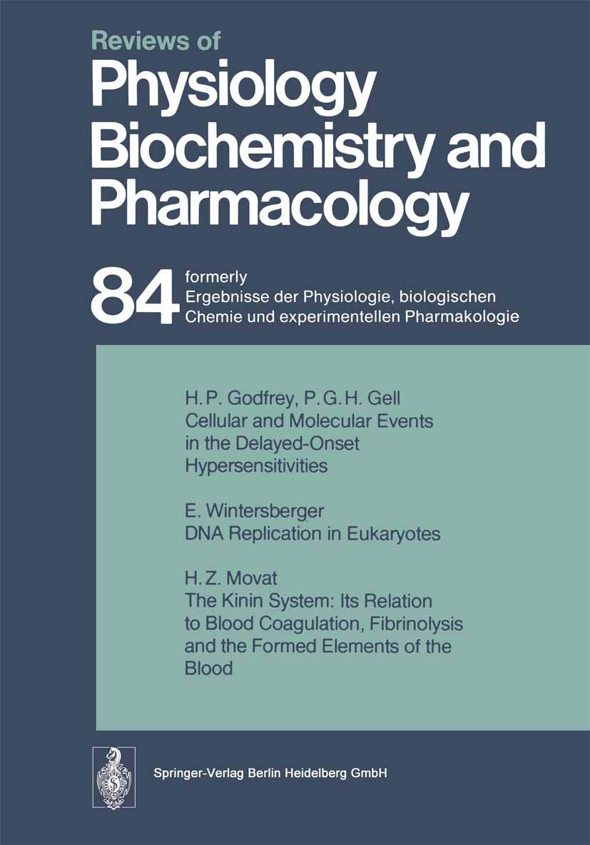 Reviews of Physiology, Biochemistry and Pharmacology Medicine