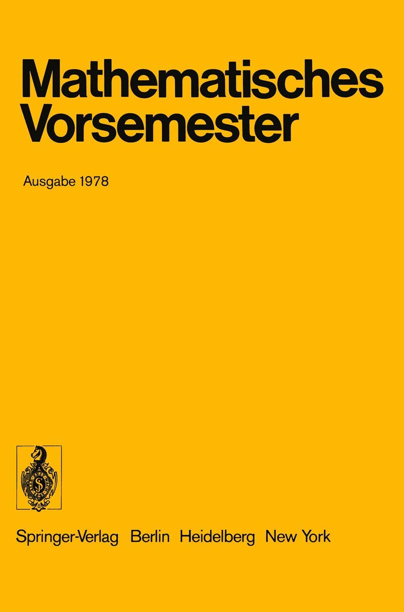Mathematisches Vorsemester: Ausgabe 1978 Books
